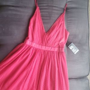 Red Express Dot Lace Dress